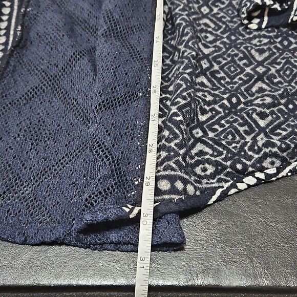 World Market Womens Navy Open Cardigan Size OS Boho Casual Preppy Short Sleeve - Picture 7 of 7